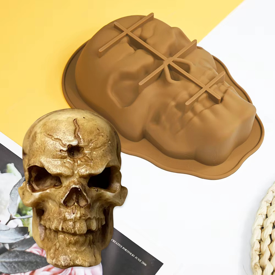 Meibum Halloween Silikon Backform mit Schädel-Design für Schokolade und Desserts - Bild 2