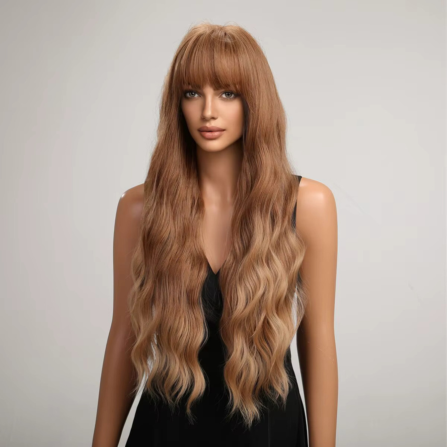 EASIHAIR Perücke, blond-braun, lang gewellt mit Pony, Damen - Bild 2