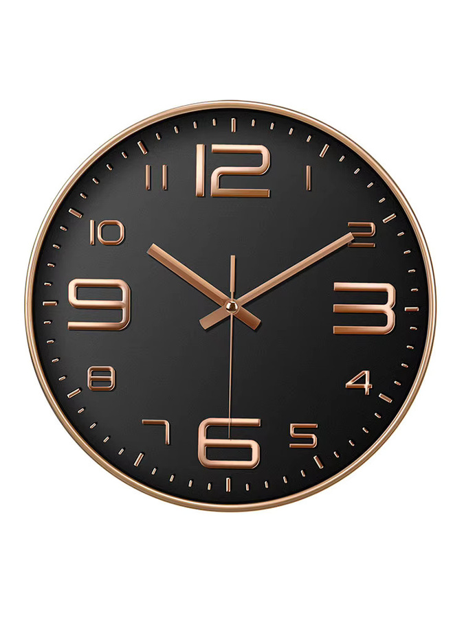 P.chuang Moderne Digitale Wanduhr aus Quarz, Geräuschlose Kubische Wanduhr für Wohnzimmer und Küche, Durchmesser: 30,48 cm - Bild 4