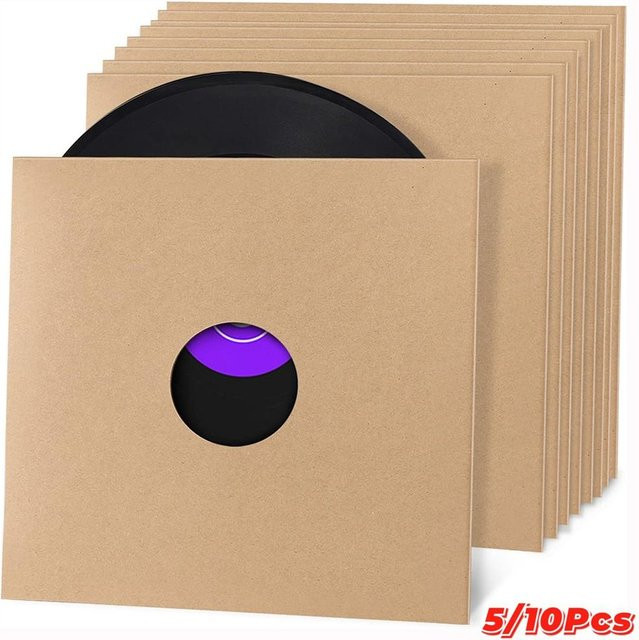 Braune Vinyl-Schallplatten-Hüllen aus Kraftpapier für 7, 10 und 12 Zoll Albumcover - Bild 1