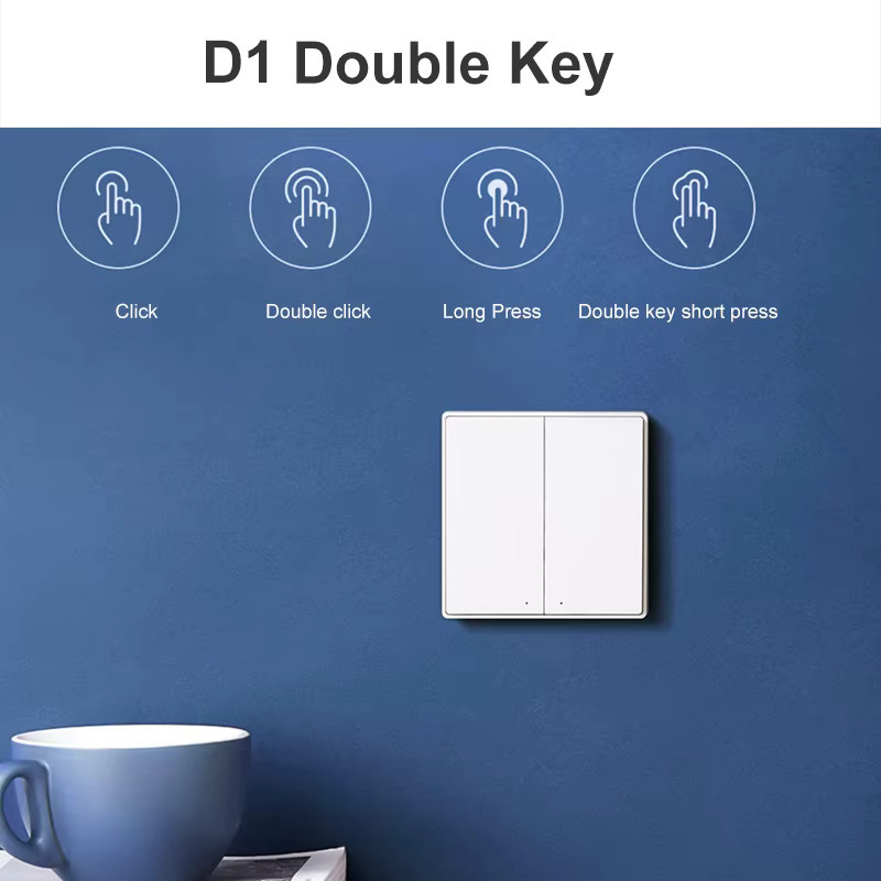 Aqara D1 Smart Wandschalter ZigBee Wireless Key Light Button in Weiß mit Unterstützung für Apple HomeKit und Mijia App - Bild 2