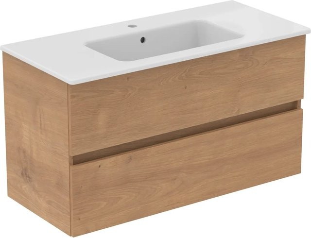 Ideal Standard Eurovit+ Möbelpaket mit Unterschrank und Waschtisch in Eiche, Breite: 101 cm - Bild 1