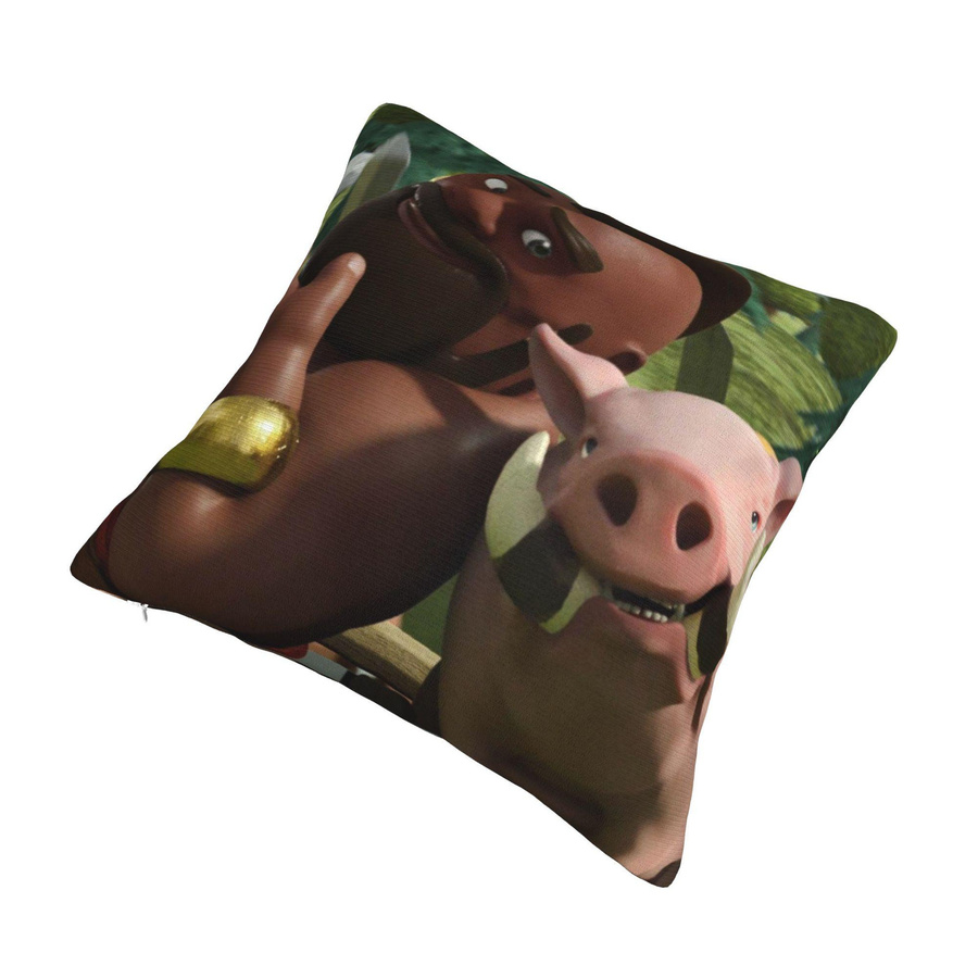 Dekorativer Hog Rider Kissenbezug aus Peach Skin, quadratisch, Mehrfarbig, B/B/H: 18 x 18 x 18 cm - Bild 6