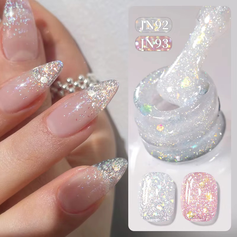 BORN PRETTY Elven Light Jelly Gel Polish, Rosa Silber, 10 ml - Bild 2