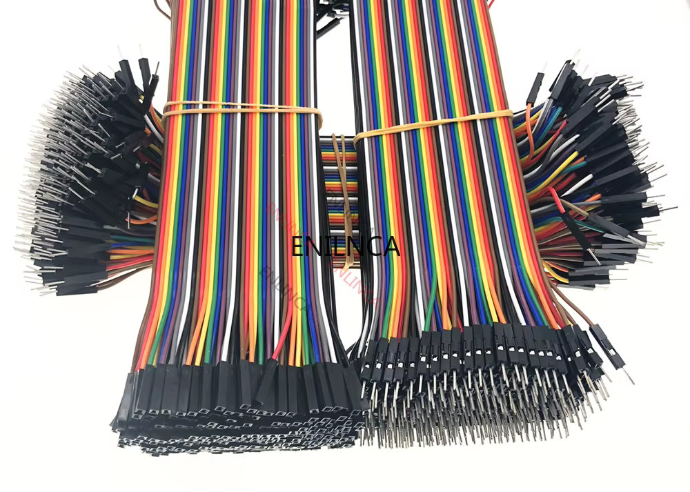 ENLINCA Dupont-Leitung Set in Mehrfarbig, 20 cm, 40-polig, Stecker auf Stecker, Stecker auf Buchse und Buchse auf Buchse, Überbrückungsdraht für dein DIY-KIT - Bild 1