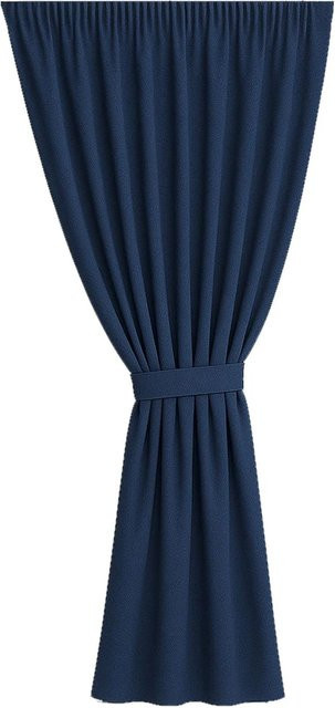 Setgarden Outdoor Vorhang für den Balkon, semi-transparent, Marine Blau, B: 155 cm, H: 200 cm - Bild 1