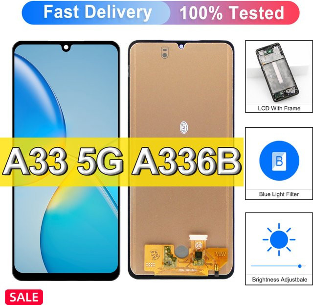 Samsung Galaxy A33 5G LCD Display mit Touchscreen Digitizer Montage in Schwarz für A336E A336B A336E/DS Ersatzbildschirm - Bild 1