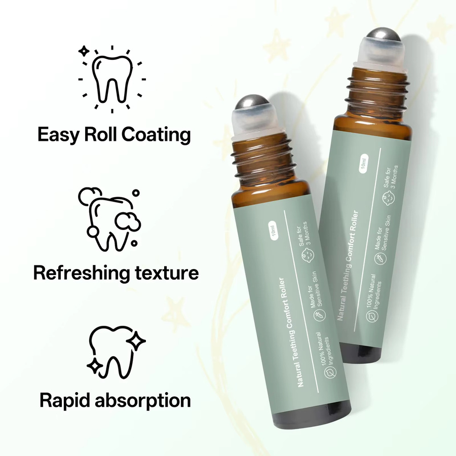 Baby-Zahnlinderungsroller, 10 ml, Bio-Teebaumöl & Vitamin E, Kinder - Bild 2