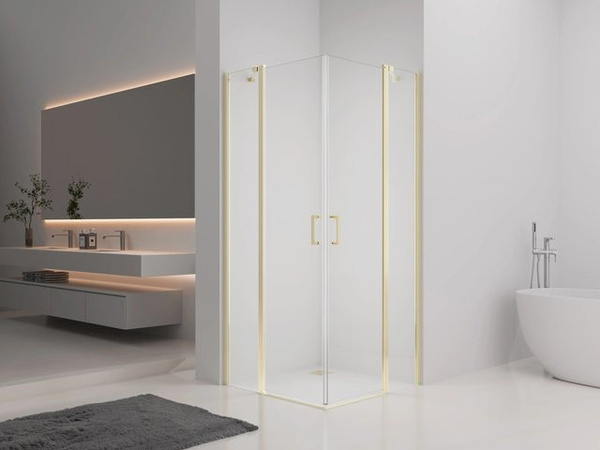 baliv Duschkabine DUK-90.52E in Gold, B/T: 90 x 90 cm