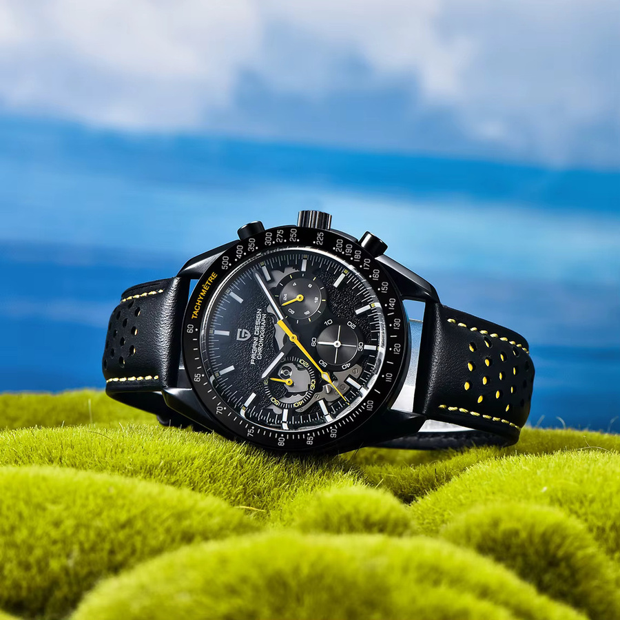 PAGANI DESIGN Chronograph, Quarz, Edelstahl, Saphirglas, Schwarz, Herren - Bild 2