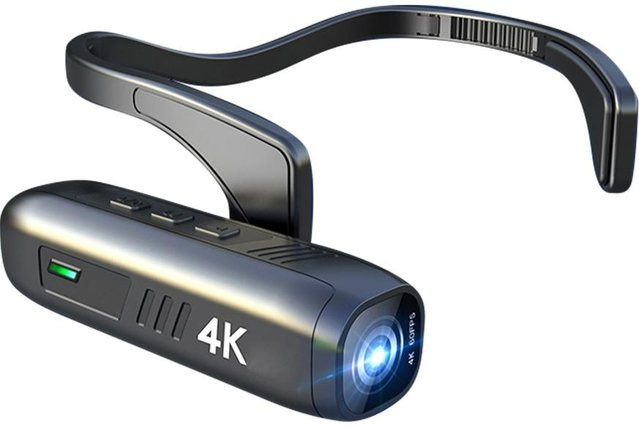 Honor Electronics Action Camera Head Mounted WiFi-Videokamera mit 4K 30FPS und 120 Grad Weitwinkelobjektiv in Schwarz - Bild 1