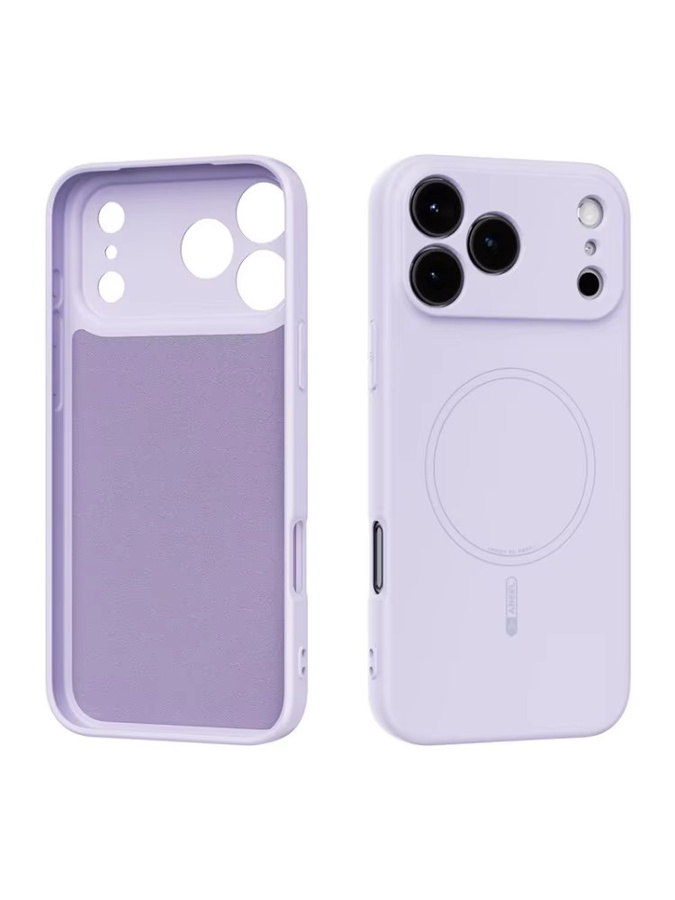 Magnetische weiche Flüssigsilikon-Handyhülle für iPhone 16, 15, 14, 13 Pro Max mit Anti-Drop-Schutz und kabellosem Laden in Pink und Purple - Bild 3