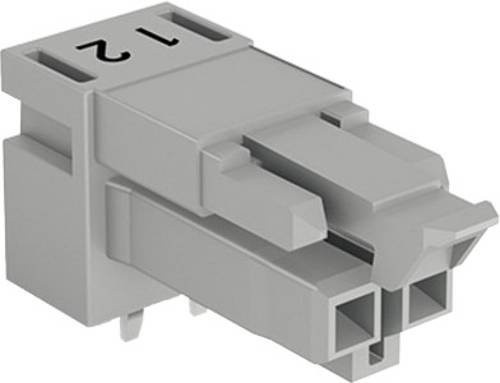 WAGO 890-842/011-000 WINSTA MINI Netz-Steckverbinder Buchse, Einbau horizontal, 2-polig, 16A, Grau, 100 Stück - Bild 1