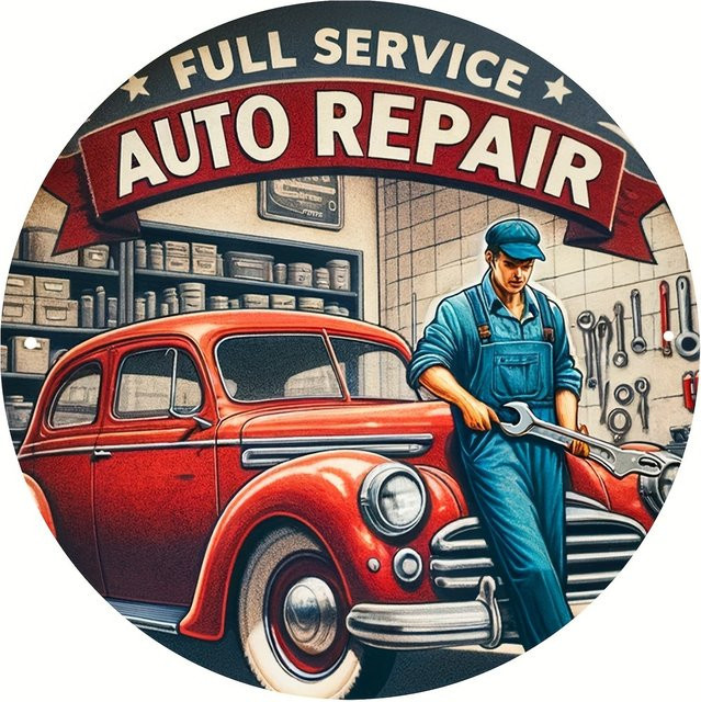 Mechanic Pride Aluminiumschild im Vintage-Design, rund, mehrfarbig, Durchmesser: 20 cm - Bild 1