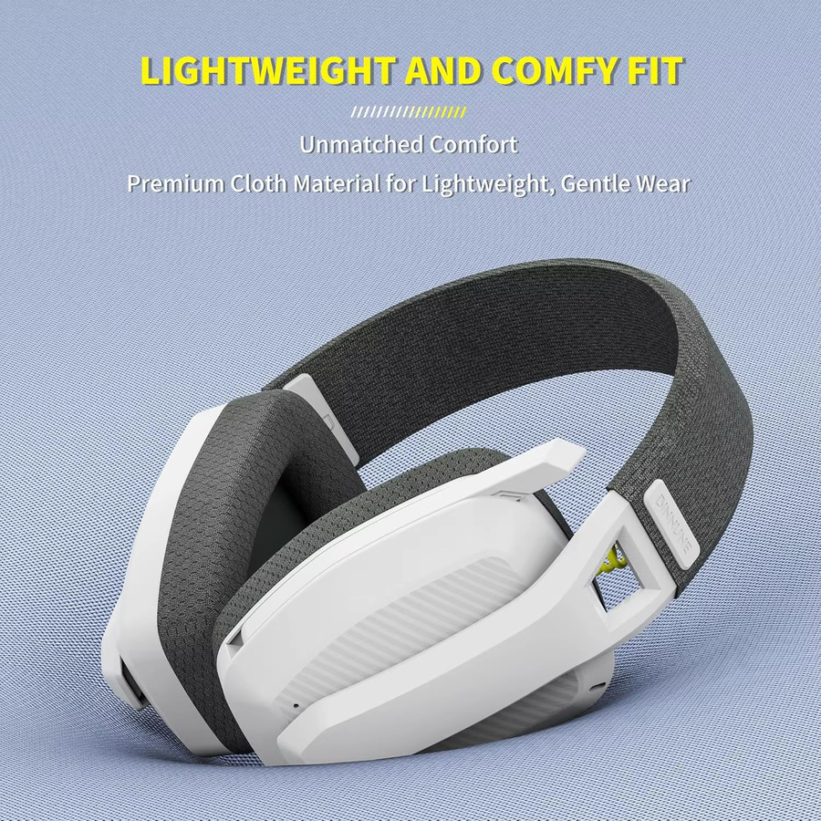 BINNUNE BW06 Kabelloses Gaming-Headset mit Mikrofon, 2,4 GHz und Bluetooth, für PS5, PS4, PC und Mac, Schwarz oder Weiß - Bild 4