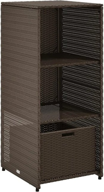 vidaXL Gartenschrank aus Poly Rattan und Metall in Braun B: 50 cm, T: 55 cm, H: 115 cm - Bild 1