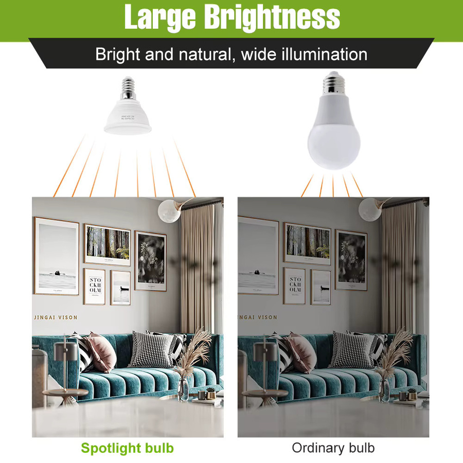 LED Leuchtmittel Set für E27, E26, E14, GU10, MR16 und GU5.3 in Weiß mit kühlem Weiß für Wohnzimmer und Schlafzimmer, 220 V - Bild 3
