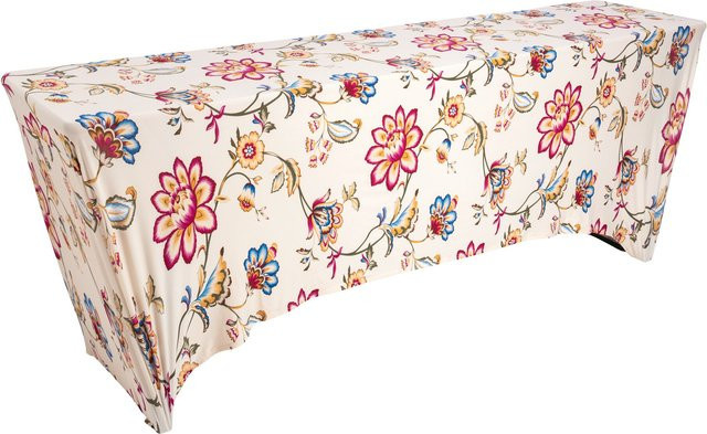 Biertisch-Buffethusse Flowerpower von viva domo in Mehrfarbig mit floralem Design für rechteckige Tische - Bild 1