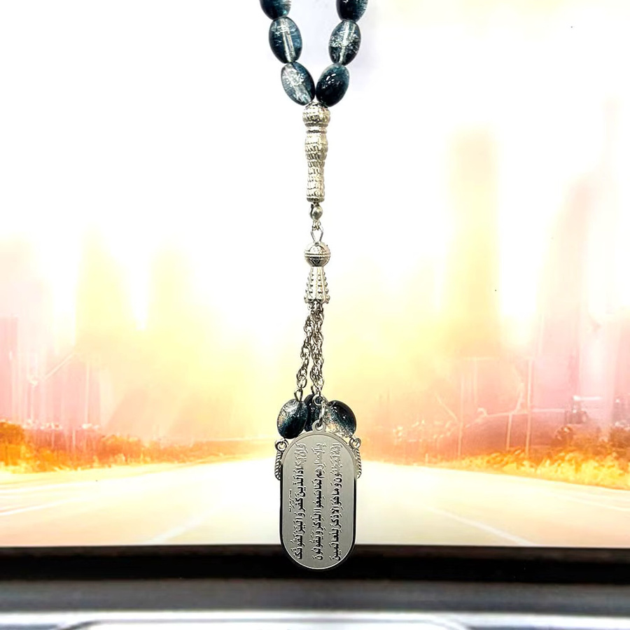JYTF Auto-Anhänger Edelstahl, Silber, Glasperlen, Unisex - Bild 3