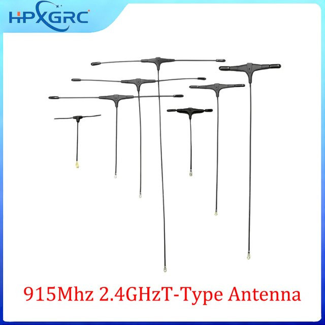 HawkSpeed Dual-Band T-Typ Antenne 2,4GHz 915MHz mit UFL-Anschluss für ELRS und Crossfire RC FPV Drohnen in Schwarz - Bild 1