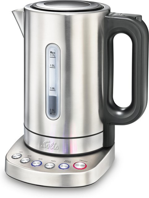 Solis Vario Temp Kettle Wasserkocher aus Edelstahl mit Temperaturwahl, Warmhaltefunktion und Kalkfilter, Silber, 1,7 l, B/H/T: 19 x 28 x 19 cm - Bild 2