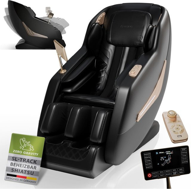 Juskys Massagesessel Paros mit Zero Gravity, Shiatsu, SL-Track und Wärmefunktion in Schwarz - Bild 1