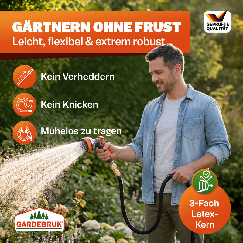 Flexibler Gartenschlauch in Grün, 22 m - Bild 2