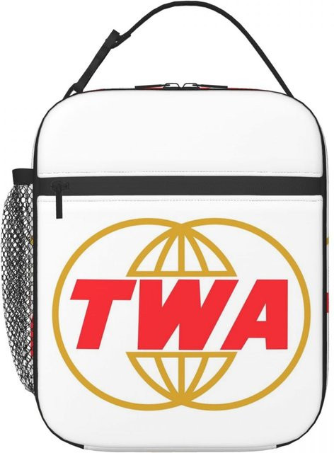 Thermische Lunchtasche TWA Airlines Vintage Logo von Fancy Style Studio in Weiß - Bild 1