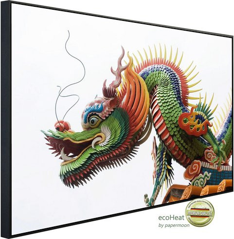 papermoon EcoHeat Infrarotheizung Chinesischer Drache mit Matt-Effekt in Bunt, App-Steuerung und Überhitzungsschutz - Bild 1
