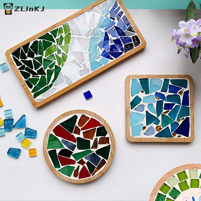 JETTING Mosaik-Untersetzer aus Bambus, Bastelspielzeug, Holz - Bild 1