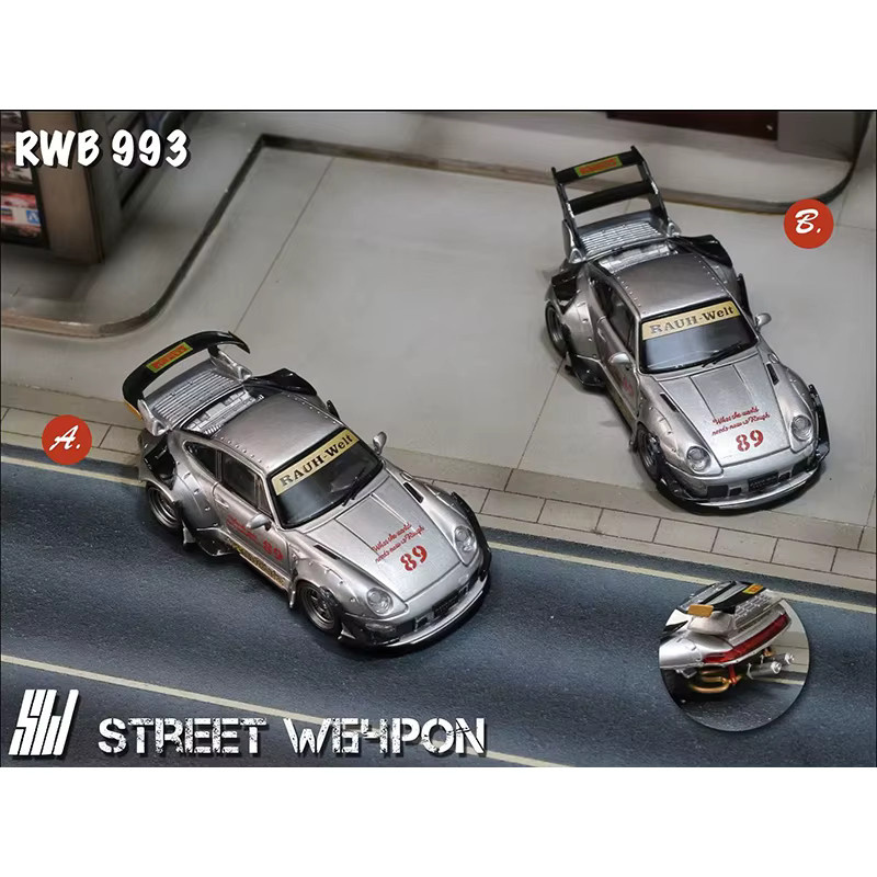 TSM MODEL RWB 993 Heavenly Dual Exhaust Track, Diecast Diorama, 1:64, Metall - Bild 2