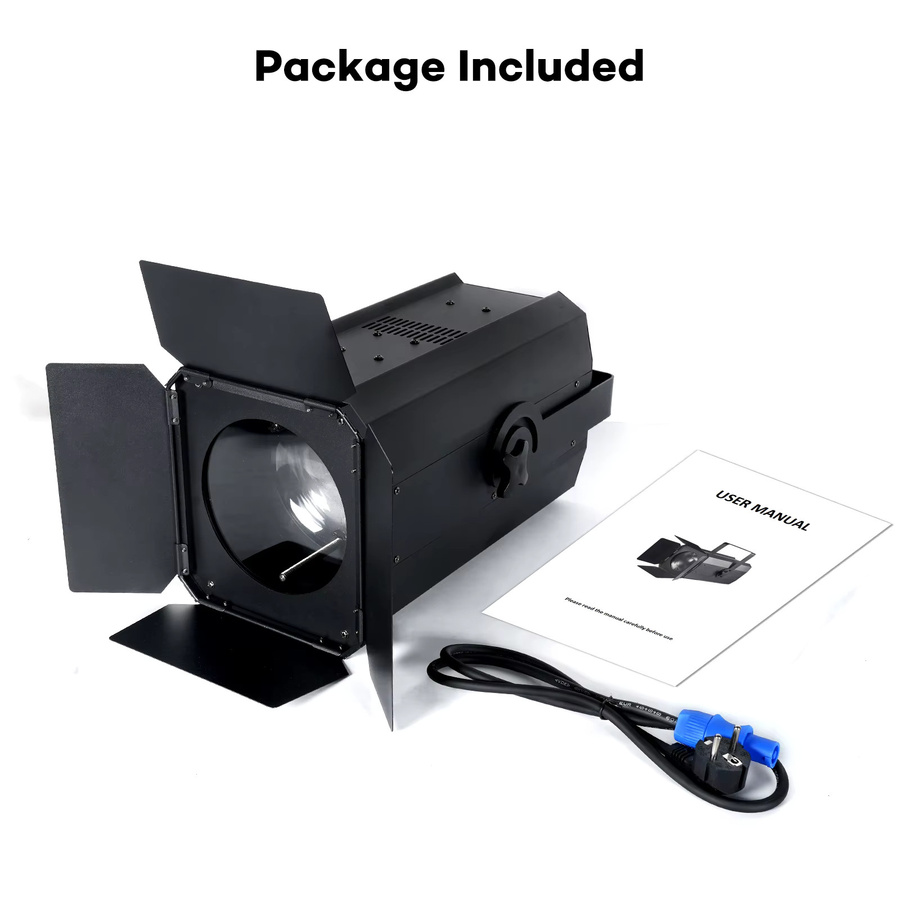 U'King 4er Set 200W COB LED Par Licht mit DMX512, Linear Zoom und Barn Doors in Schwarz für DJ, Konzert und Party - Bild 6