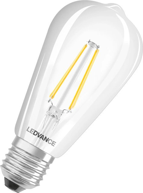 LEDVANCE SMART+ Filament Edison LED-Leuchtmittel E27, 6W, dimmbar, Warmweiß, Transparent, WLAN-Steuerung für Google Assistant und Amazon Alexa - Bild 1