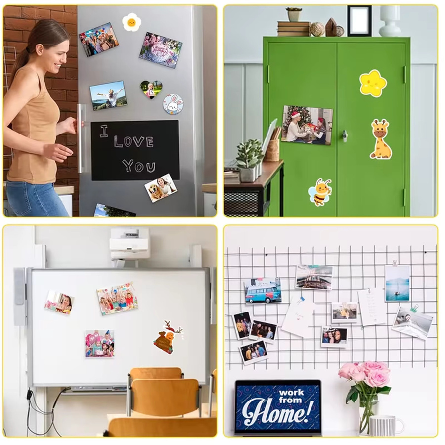 ESHANG Magnetfolien zum Bedrucken, 10 Stück, matt, weiß, flexibles Magnetpapier für Tintenstrahldrucker zur Erstellung von Fotomagneten und Karten - Bild 4