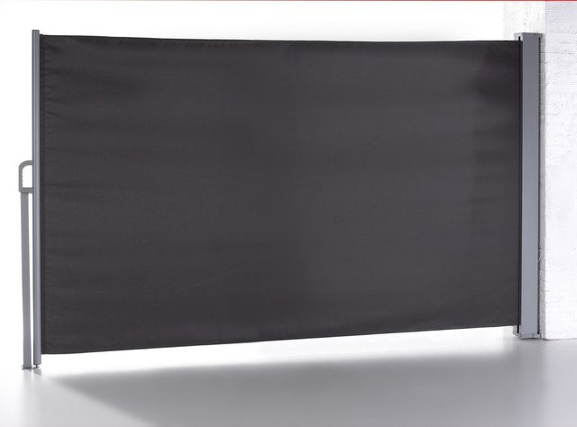 GreenYard Seitenmarkise Balkonmarkise aus Aluminium und Polyester in Anthrazit, B: 450 cm, H: 160 cm - Bild 1