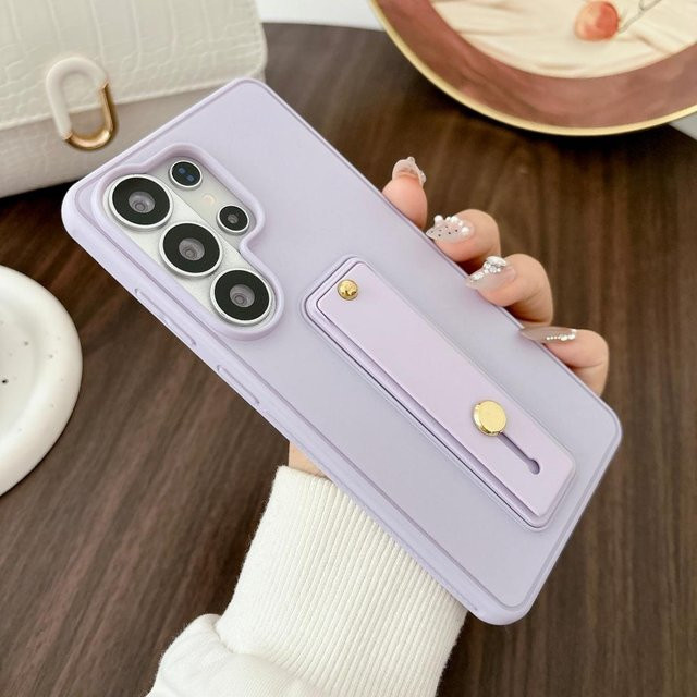 Samsung Handyhülle mit Handgelenkband für Galaxy S26 S25 S24 S23 S22 Ultra Plus in Purple - Bild 1