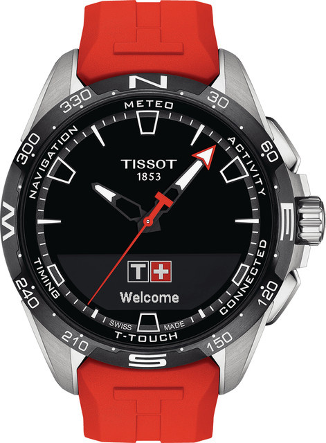 Tissot Hybrid-Smartwatch, Solar, Titan, Schwarz, 48 mm, Herren - Bild 1