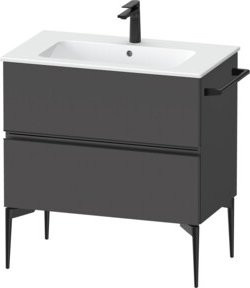 Duravit Waschtischunterschrank Sivida wandhängend mit 2 Schubladen, Grau matt, B/T/H: 81 x 59,1 x 47,7 cm - Bild 1