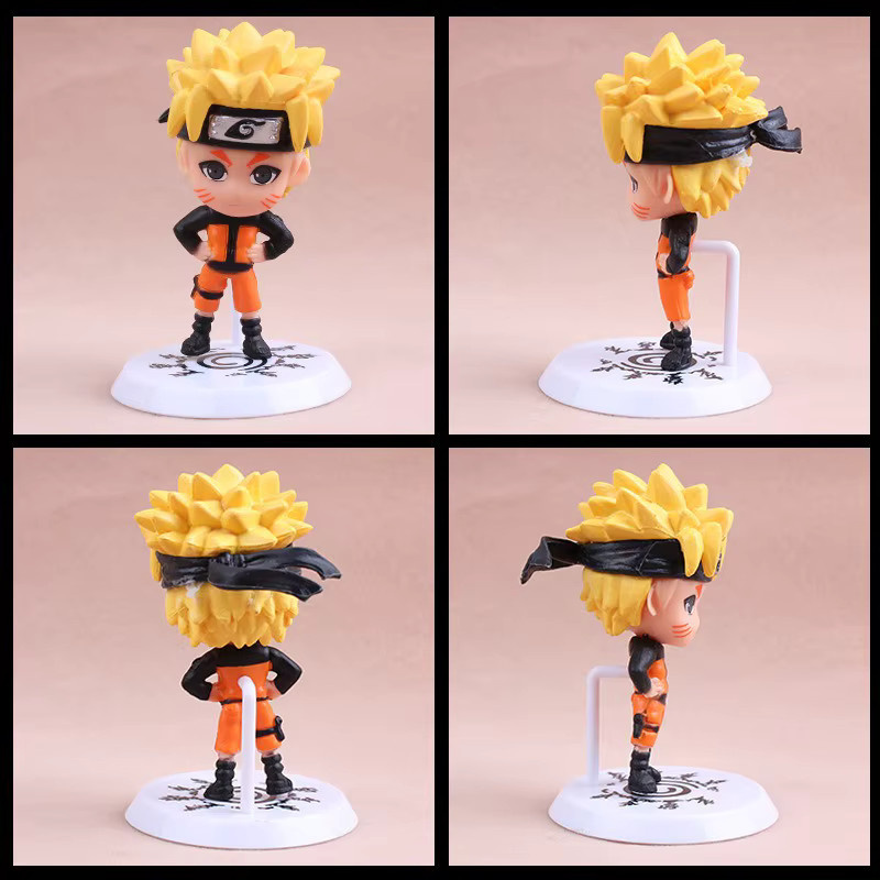 Bandai Naruto Ninja Figuren Set mit Naruto Uzumaki, Kakashi und Sasuke Uchiha in Multicolor, 6 cm hoch - Bild 2