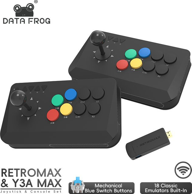 Data Frog Arcade Fighter Stick M8 Retro Game Stick für Windows, iOS, Android und TV Box in Schwarz - Bild 1