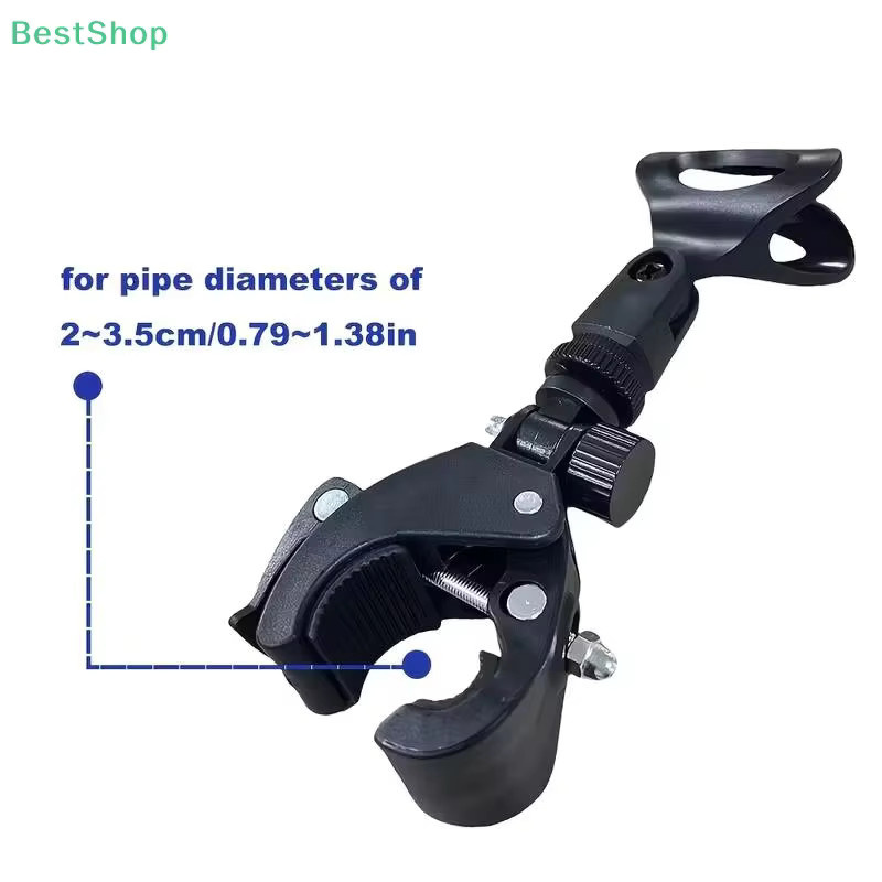 Trommel Mic Clip Halterung mit Krabbenklemme für Mikrofonständer und Trommelfelge, Schwarz, 5/8 bis 3/8 Gewinde - Bild 4