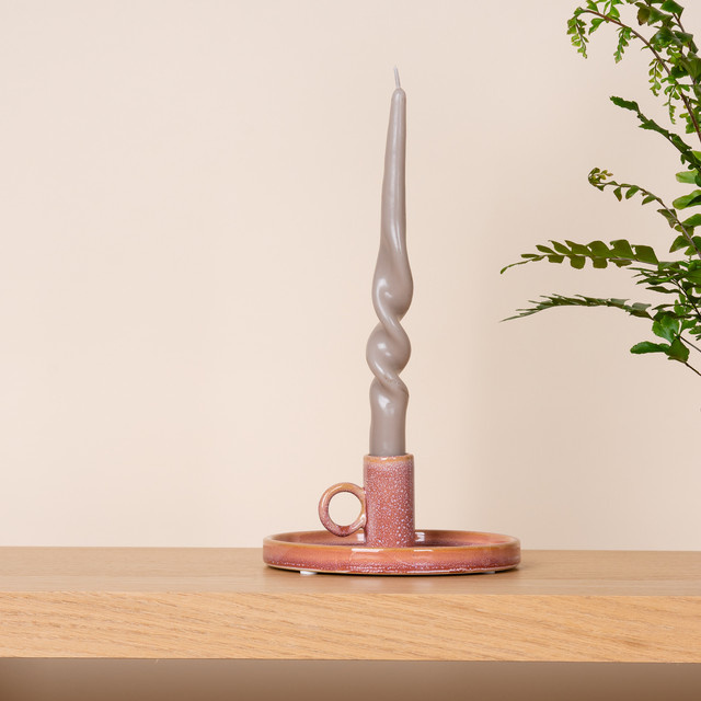 Moderner Keramik Kerzenhalter von BLUME2000 in Pink - Bild 1