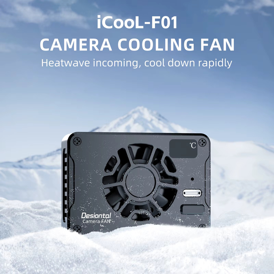 Desiontal F01 Kamera-Kühlventilator und Kühlkörper 4K-Aufnahmeset in Schwarz für Sony ZV-E1, R6 Mark II, FUJIFILM XT4 und Nikon - Bild 2