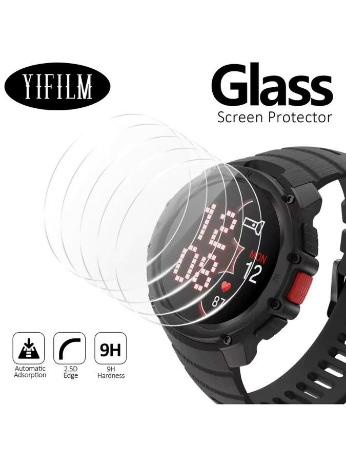Polar Displayschutzfolie für Polar Series Smartwatch, Glas, Schwarz - Bild 7