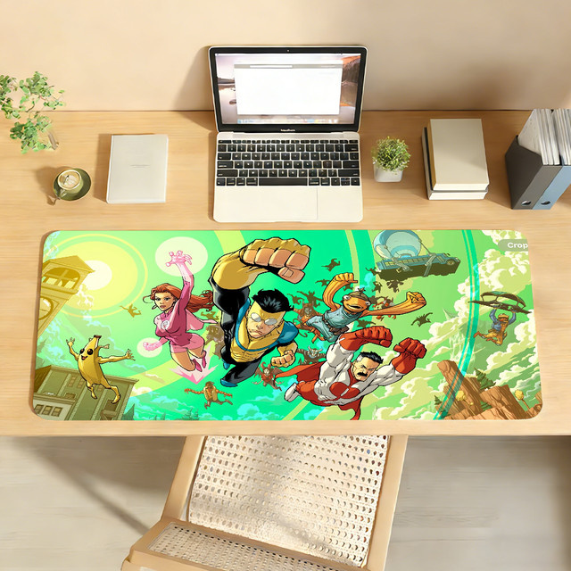 Cartoon I-InvincibleS Mauspad rutschfeste Schreibtischunterlage aus Gummi in Multicolour für PC und Laptop - Bild 1