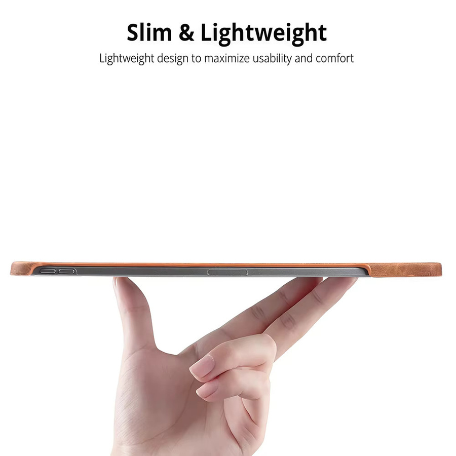 Apple iPad Hülle aus PU-Leder mit Anti-Sturz-Schutz in Blau oder Braun - Bild 6