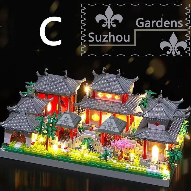 Yiran toy Mini-Bausteine Chinesischer Traditioneller Garten Stadtansicht Suzhou Straße, ab 3 Jahre - Bild 1