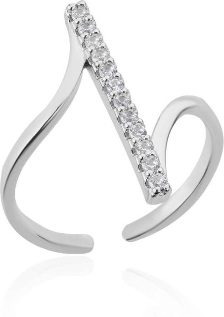 Ring Edelstahl, Gold, Zirkonia, Damen - Bild 1