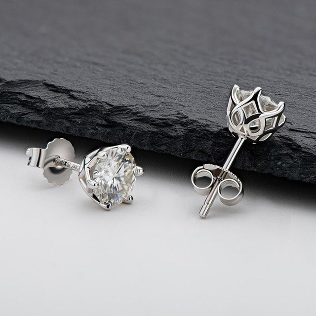 Ohrringe 925 Sterlingsilber, Schwarz, Damen - Bild 1