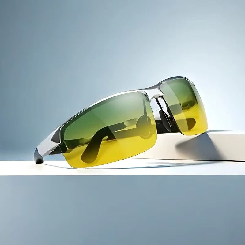 DIXSG Sonnenbrille, rectangular, gelb, Metall, Männer, polarisiert - Bild 2